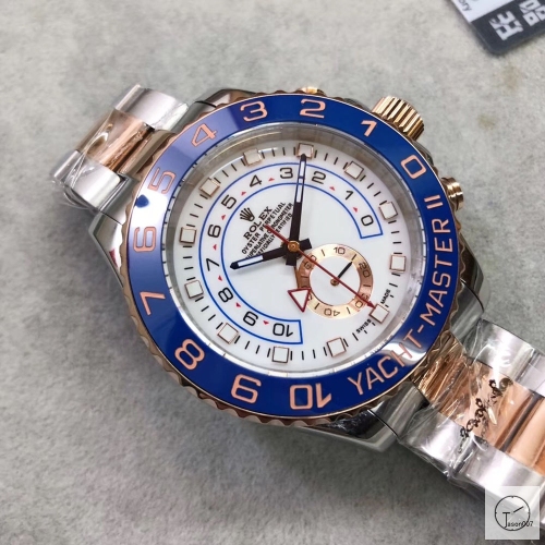 U1 Factory ROLEX YACHT-MASTER II 44mm Two Tone Everose Blue Ceramic Bezel Silver Dial MEN'S LUXURY WATCH 116680 AU3376856500