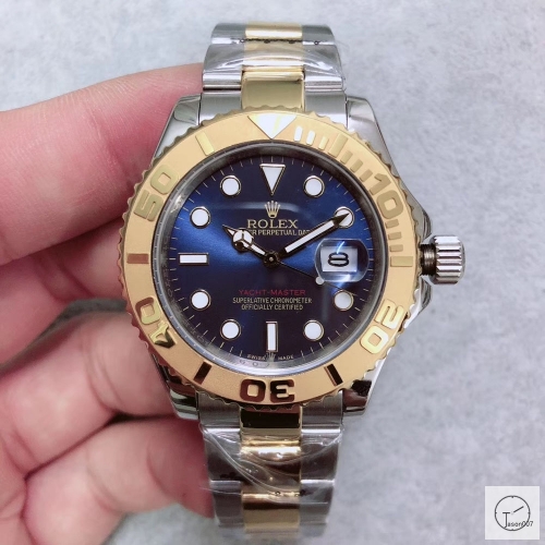 U1 Factory Rolex Yacht-Master Blue Dial Steel and 18K Two Tone Gold Oyster Men's Watche AU23847856560