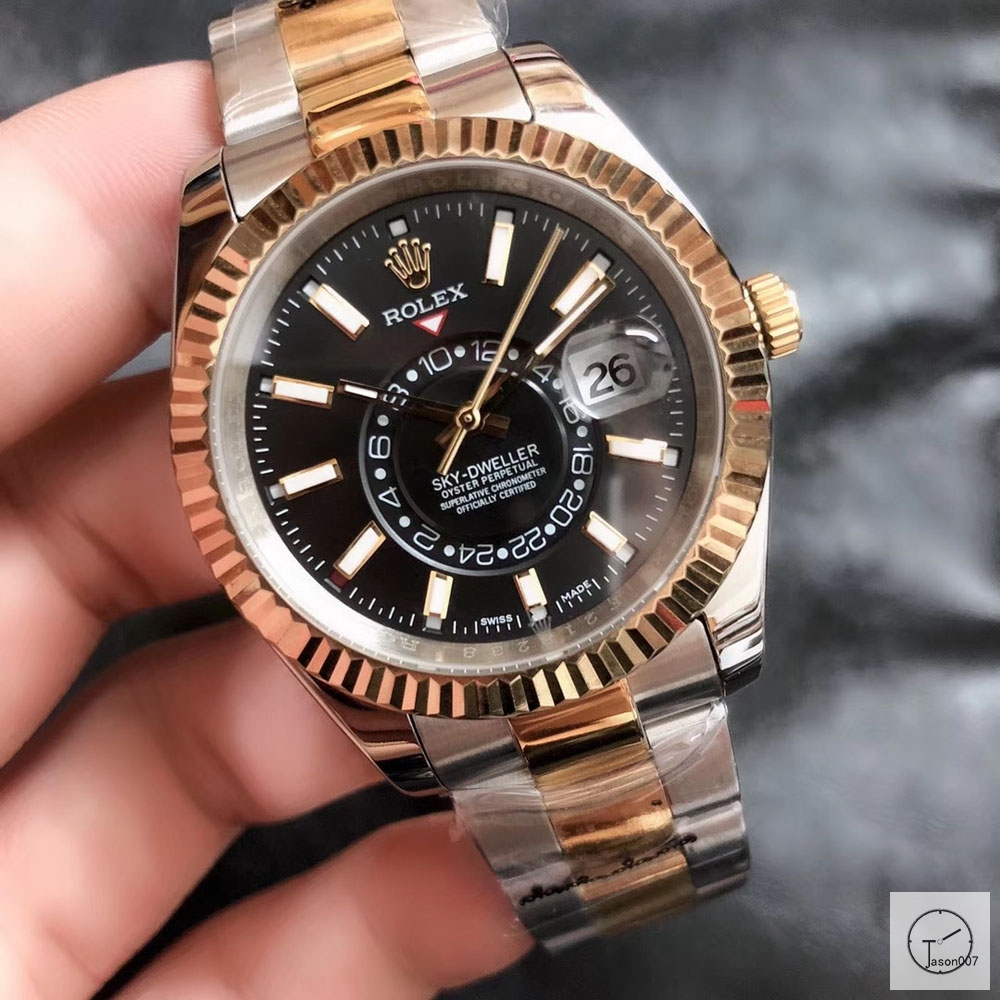 U1 Factory ROLEX SKY-DWELLER 326934 STEEL OYSTER Two Tone Everose Black Dial AU33457856560