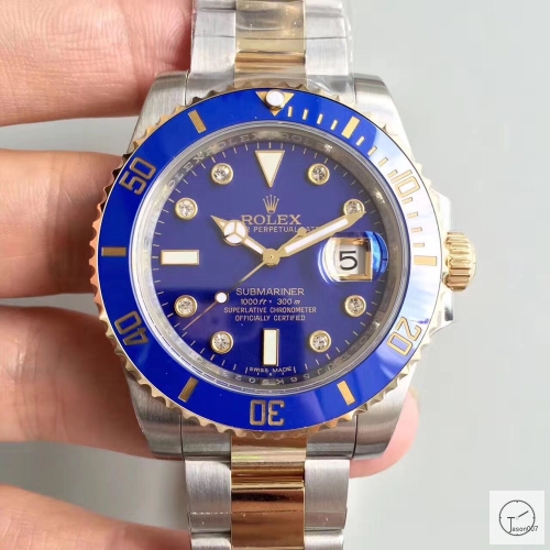 U1 Factory ROLEX SUBMARINER 116613 SUNBURST BLUE Diamond Dial AU23637856570