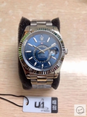 U1 Factory ROLEX SKY-DWELLER 326934 STEEL OYSTER Blue Dial AU33427856520
