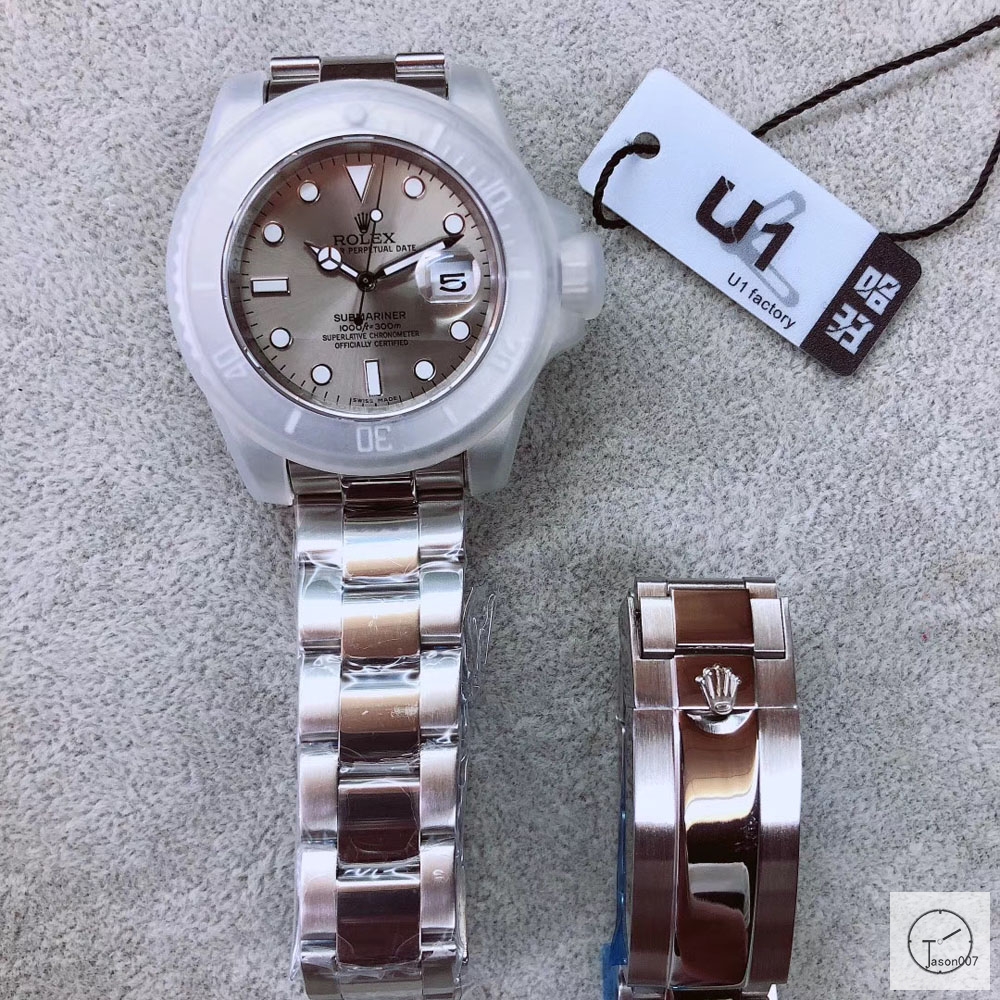 U1 Factory ROLEX Submariner Grey Ceramic Bezel Gray Dial Oyster Bracelet Automatic Men's Watch 16610 AU23537856550