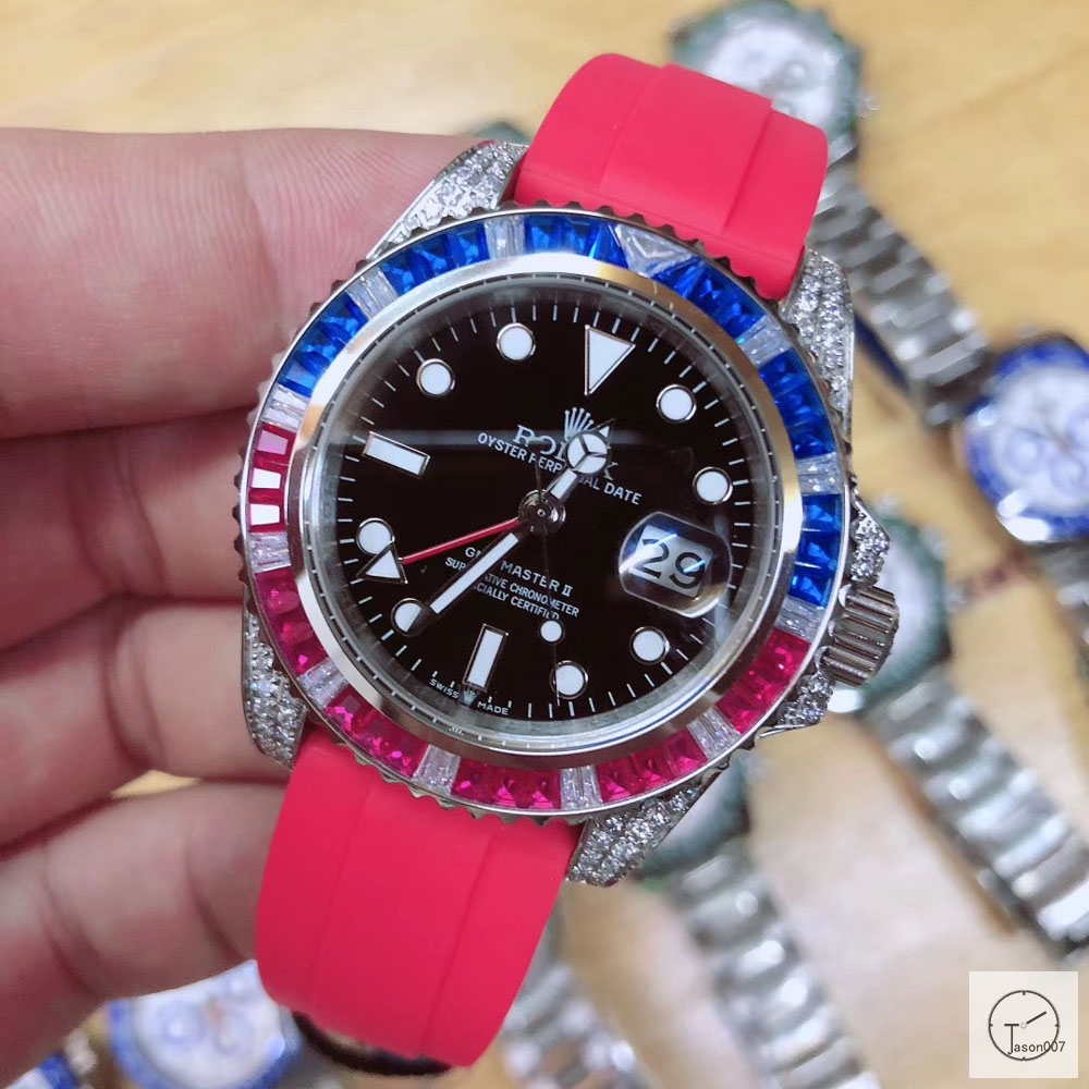 U1 Factory Rolex GMT Master II Blue Red Pepsi Diamond Rainbow Bezel ...