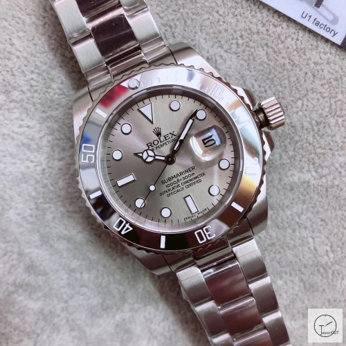 U1 Factory ROLEX Submariner Grey Ceramic Bezel Gray Dial Oyster Bracelet Automatic Men's Watch 16610 AU23537856550