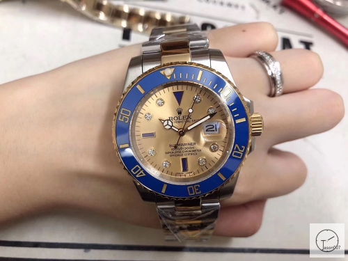 U1 Factory ROLEX SUBMARINER 116613 SUNBURST Blue Ceramic Yelow Gold Diamond Dial AU23657856570