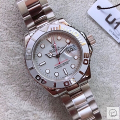 U1 Factory Rolex Yacht-Master 40 Platinum Dial Stainless Steel Oyster Bracelet Automatic Men's Watch 116622PLSO AU23807856560