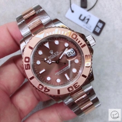 U1 Factory Rolex Yacht-Master Chocolate Dial Steel and 18K Everose Gold Oyster Men's Watche AU23837856560