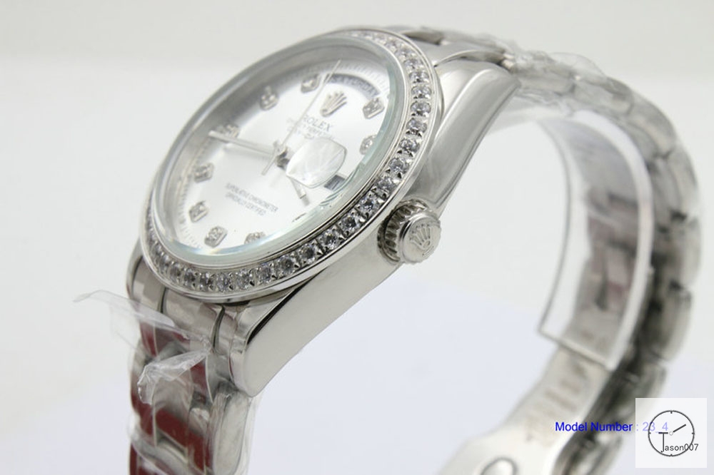 ROLEX Day Date 36mm Silver Dial Diamond Bezel Limited Stainless Steel AYZ1392202031820