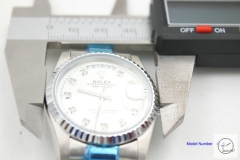 ROLEX Day Date 36mm Silver Diamond Dial Automatic Limited Stainless Steel AYZ1398202031800