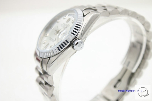 ROLEX Day Date 36mm Silver Diamond Dial Automatic Limited Stainless Steel AYZ1396202031800