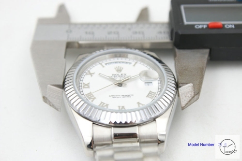 ROLEX Day Date 40mm Silver Roman Dial Automatic Limited Stainless Steel AYZ140202031820