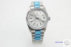 ROLEX Day Date 36mm Silver Dial Automatic Limited Stainless Steel AYZ1397202031800