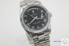 ROLEX Day Date 36mm Black Dial Automatic Limited Stainless Steel AYZ1395202031800