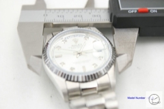 ROLEX Day Date 36mm Silver Diamond Dial Automatic Limited Stainless Steel AYZ1396202031800