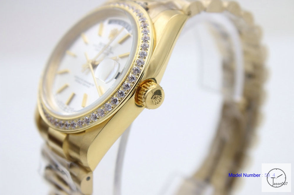 ROLEX Day Date 36mm 18K Gold Case White Dial Automatic Limited Stainless Steel AYZ243902036840