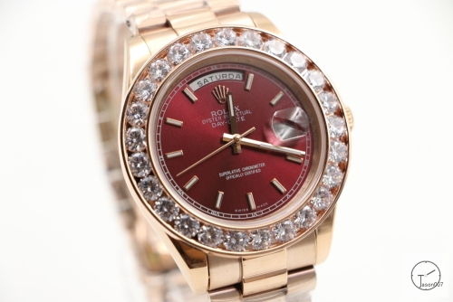 ROLEX Day-Date White Dial 18K Everose Gold President Red Dial Automatic Men's Watch AYZ35029902036840