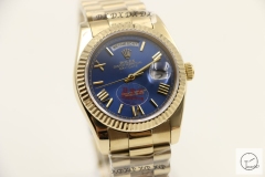 ROLEX Day Date 40mm 18K Gold Case Blue New Roman Dial Automatic Limited Stainless Steel AYZ2457902036860