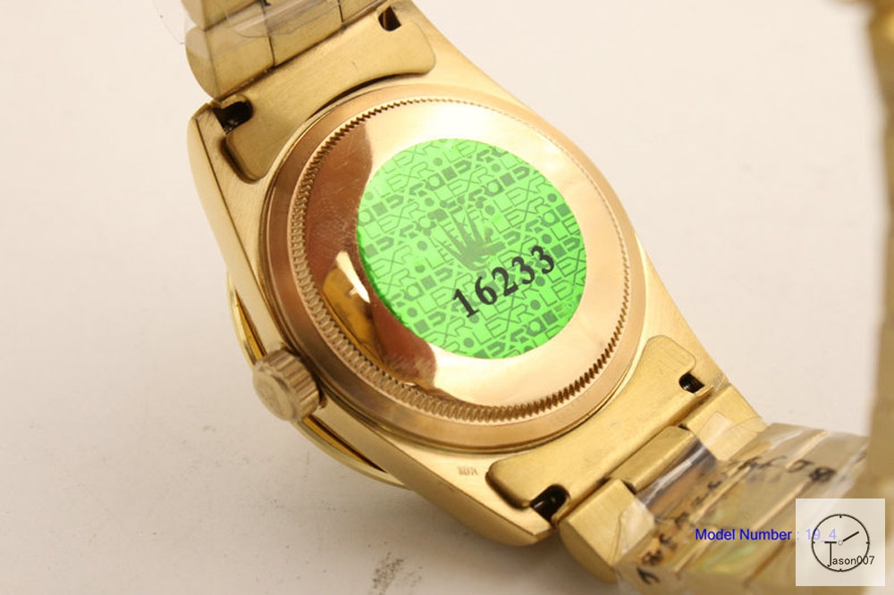 ROLEX Day Date 36mm 18K Gold Case Diamond Bezel Yellow Gold Dial Automatic Limited Stainless Steel AYZ1425302031820