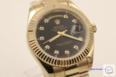 ROLEX Day Date 40mm 18K Gold Case Black Diamond Bezel Automatic Limited Stainless Steel AYZ2452902036860