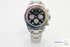 ROLEX Cosmograph Daytona Rainbow Dial Automatic Movement Brown Leather Strap Oyster Bracelet Automatic Men's Watch 116599 AAYZ35218579440