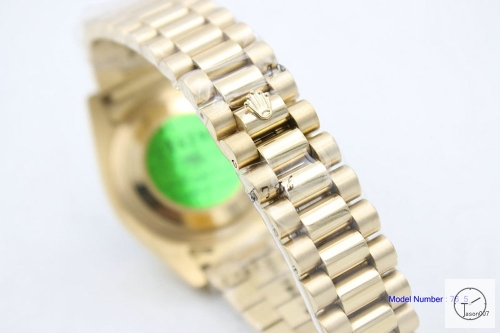 ROLEX Day Date 36mm 18K Gold Case Black Dial Diamond Bezel Automatic Limited Stainless Steel AYZ2445902036840