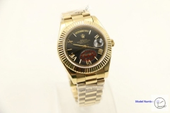 ROLEX Day Date 40mm 18K Gold Case Black New Roman Dial Automatic Limited Stainless Steel AYZ2453902036860