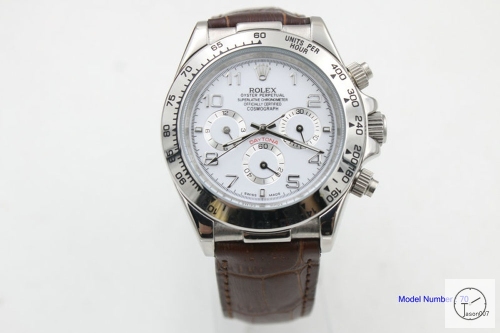 ROLEX Cosmograph Daytona White Number Dial Automatic Movement Brown Leather Strap Oyster Bracelet Automatic Men's Watch 116506 AAYZ25208569420