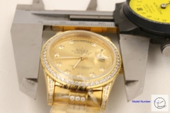 ROLEX Day Date 36mm 18K Gold Case Diamond Bezel Yellow Gold Dial Automatic Limited Stainless Steel AYZ1425302031820