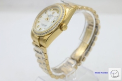 ROLEX Day Date 36mm 18K Gold Case Silver Dial Diamond Bezel Automatic Limited Stainless Steel AYZ2446902036800