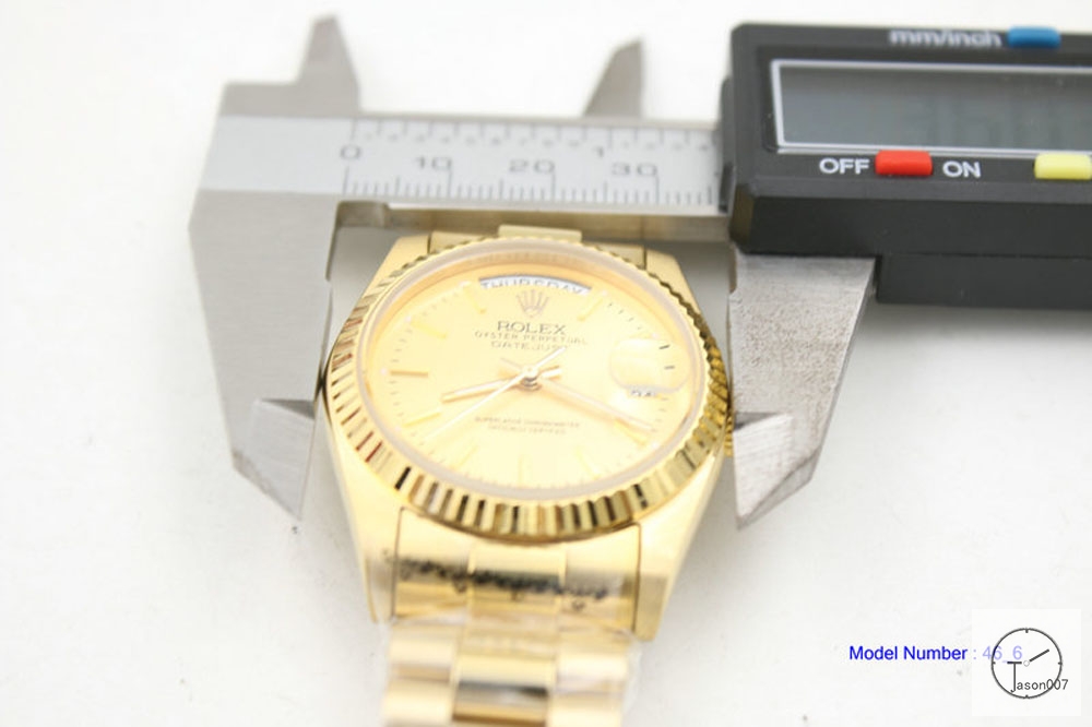 ROLEX Day Date 36mm 18K Gold Case Gold Dial Automatic Limited Stainless Steel AYZ243402036820