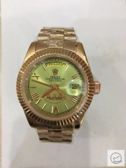 ROLEX Day-Date White Dial 18K Everose President Green Dial Automatic Men's Watch AYZ2504990206870