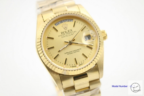 ROLEX Day Date 36mm 18K Gold Case Gold Dial Automatic Limited Stainless Steel AYZ243402036820