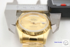 ROLEX Day Date 36mm 18K Gold Case Gold Roman Dial Automatic Limited Stainless Steel AYZ243802036820