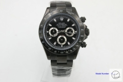 Rolex Daytona DLC PVD Custom Stainless Steel 116520 Black Dial Custom AAYZ25338579450