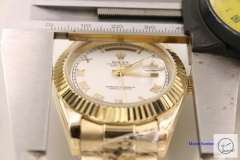 ROLEX Day Date 40mm 18K Gold Case Silver Roman Dial Diamond Bezel Automatic Limited Stainless Steel AYZ244902036860