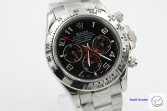 ROLEX Cosmograph Daytona Black and Red Dial Stainless Steel Oyster Bracelet Automatic Men's Watch 116520 AAYZ25138569420