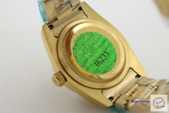 ROLEX Day Date 36mm 18K Gold Case Smooth Bezel Gold Dial Automatic Limited Stainless Steel AYZ2428302036820