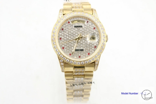 ROLEX Day Date 36mm 18K Gold Case Gold Dial Automatic Limited Stainless Steel AYZ343502036820