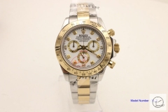 Rolex Cosmograph Daytona White Diamond Dial Stainless steel and 18K Yellow Gold Oyster Bracelet Automatic Men's Watch 116523WSO AAYZ25428579440