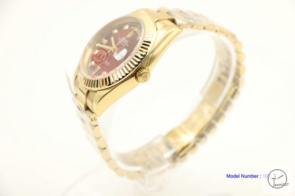 ROLEX Day Date 40mm 18K Gold Case Red Diamond Dial Automatic Limited Stainless Steel AYZ2455902036860