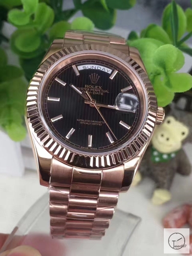ROLEX Day-Date White Dial 18K Everose Gold President Black Dial Automatic Men's Watch AYZ29497902036880