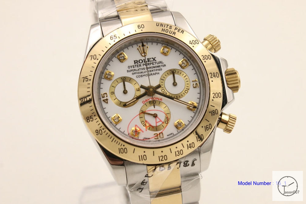 Rolex Cosmograph Daytona White Diamond Dial Stainless steel and 18K Yellow Gold Oyster Bracelet Automatic Men's Watch 116523WSO AAYZ25428579440