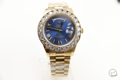 ROLEX Day Date 40mm 18K Gold Case Blue Dial Big Diamond Bezel Automatic Limited Stainless Steel AYZ3464902036820