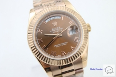 ROLEX Day-Date 40mm Chocolate Dial 18K Everose Gold President Automatic Unisex Watch AYZ2486902036880