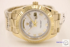 ROLEX Day Date 40mm 18K Gold Case Silver Roman Dial Diamond Bezel Automatic Limited Stainless Steel AYZ244902036860