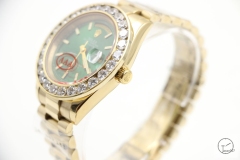 ROLEX Day Date 40mm 18K Gold Case Green Dial Big Diamond Bezel Automatic Limited Stainless Steel AYZ3465902036820