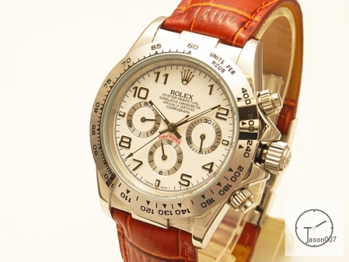 ROLEX Cosmograph Daytona Silver Number Dial Automatic Movement Brown Leather Strap Oyster Bracelet Automatic Men's Watch 116519 AAYZ25308579420