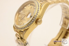 ROLEX Day Date 36mm 18K Gold Case Diamond Bezel Yellow Gold Dial Automatic Limited Stainless Steel AYZ2426302036820