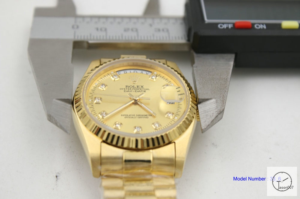 ROLEX Day Date 36mm 18K Gold Case Gold Dial Automatic Limited Stainless Steel AYZ243102036820