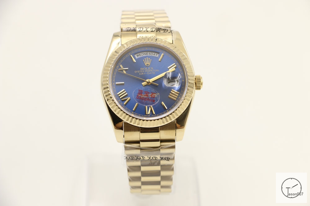 ROLEX Day Date 40mm 18K Gold Case Blue New Roman Dial Automatic Limited Stainless Steel AYZ2457902036860